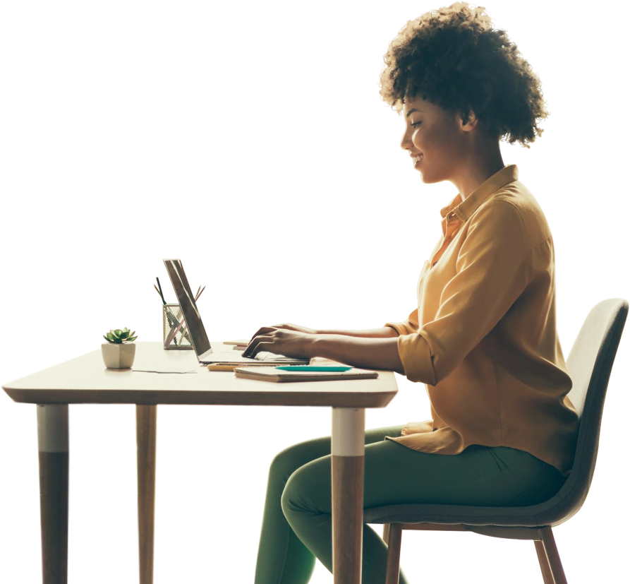 Woman using Laptop